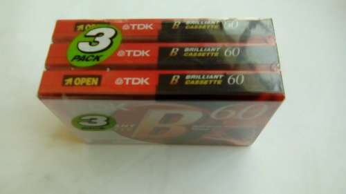 3 Pack TDK 60Minutes Cassette Tapes